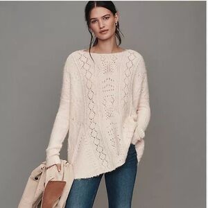 🆕 Anthropologie Pointelle Sweater Size Small